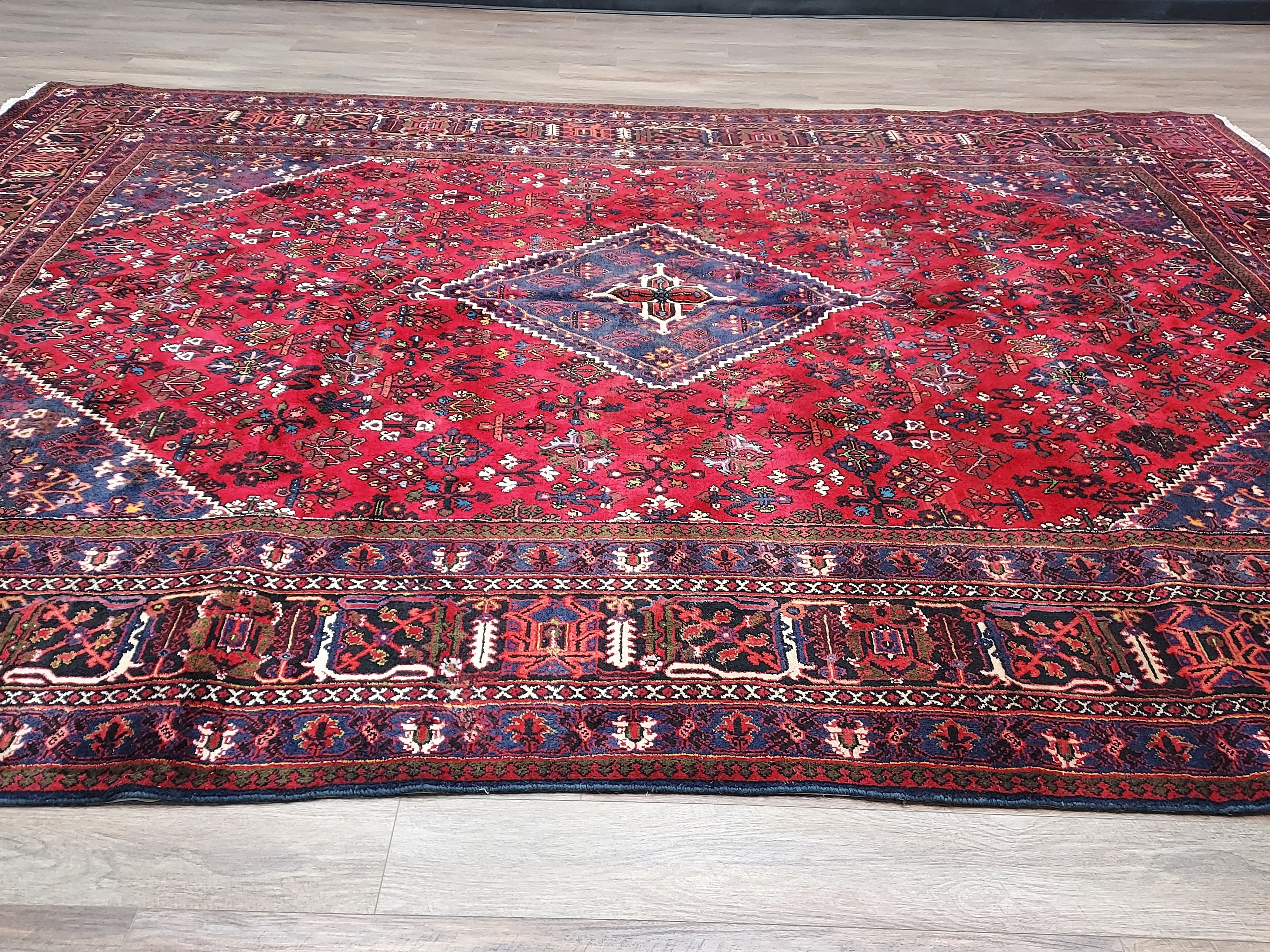 Persian Antique Joshegan Red and Navy