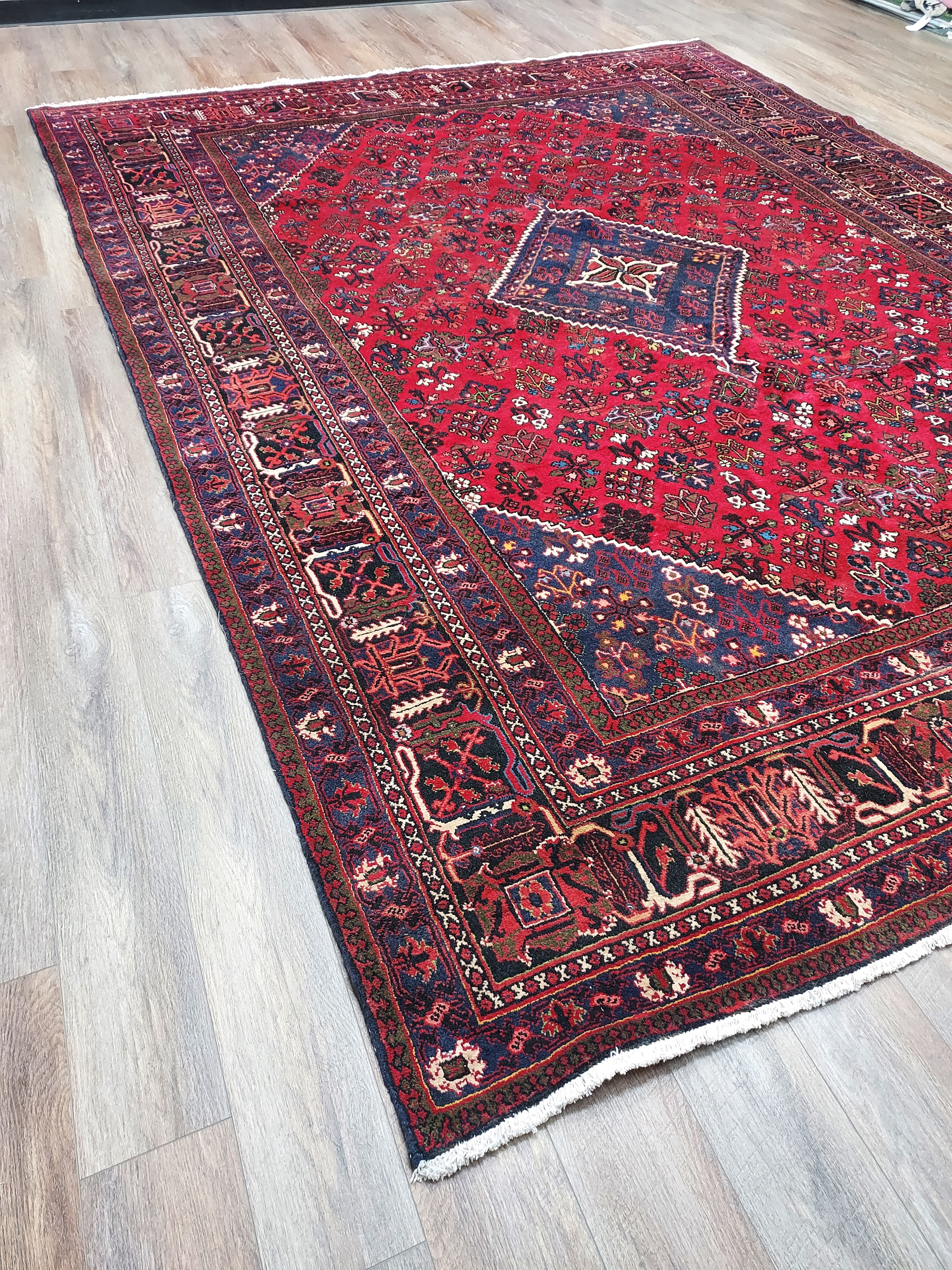 Persian Antique Joshegan Red and Navy