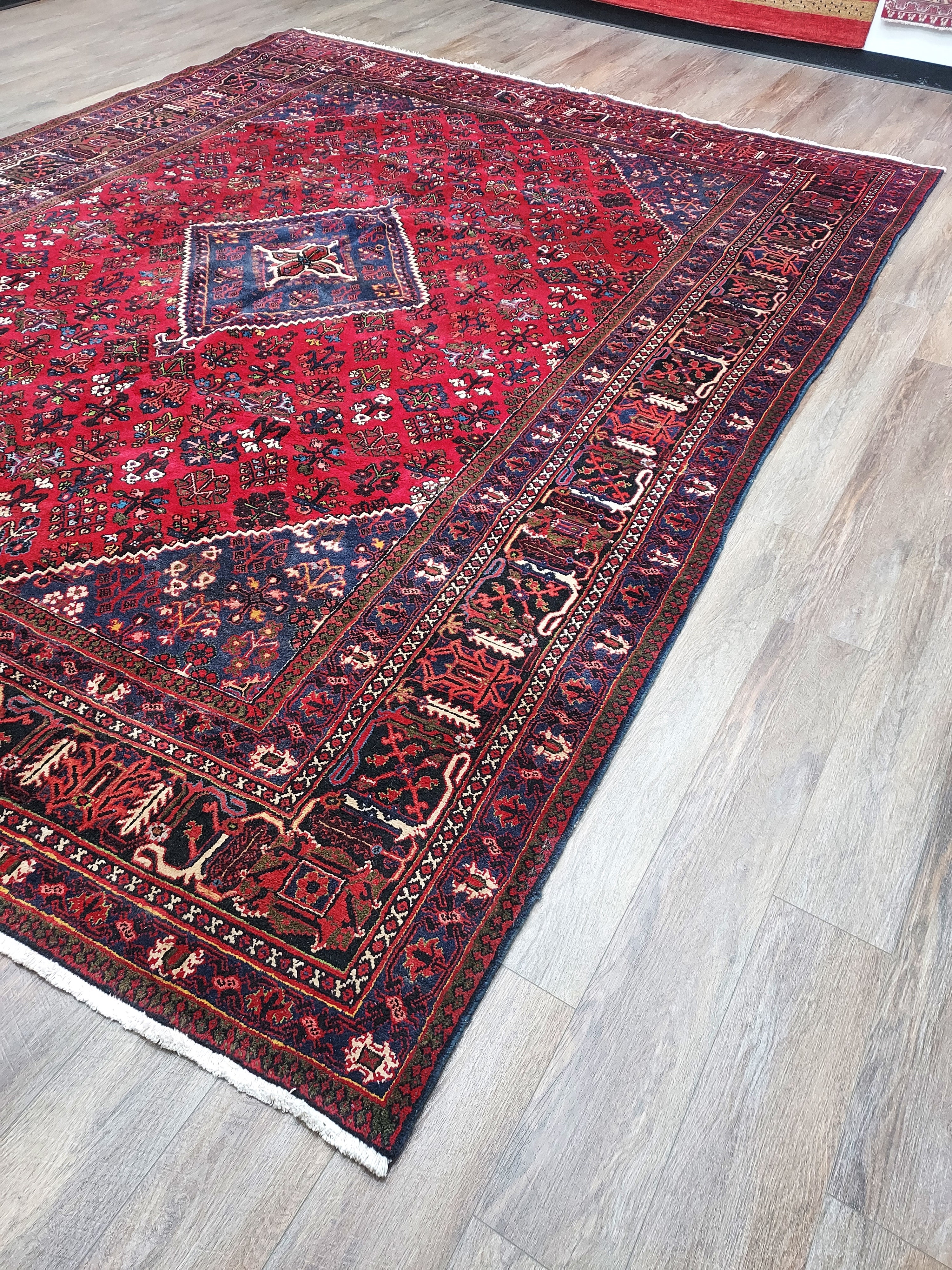 Persian Antique Joshegan Red and Navy