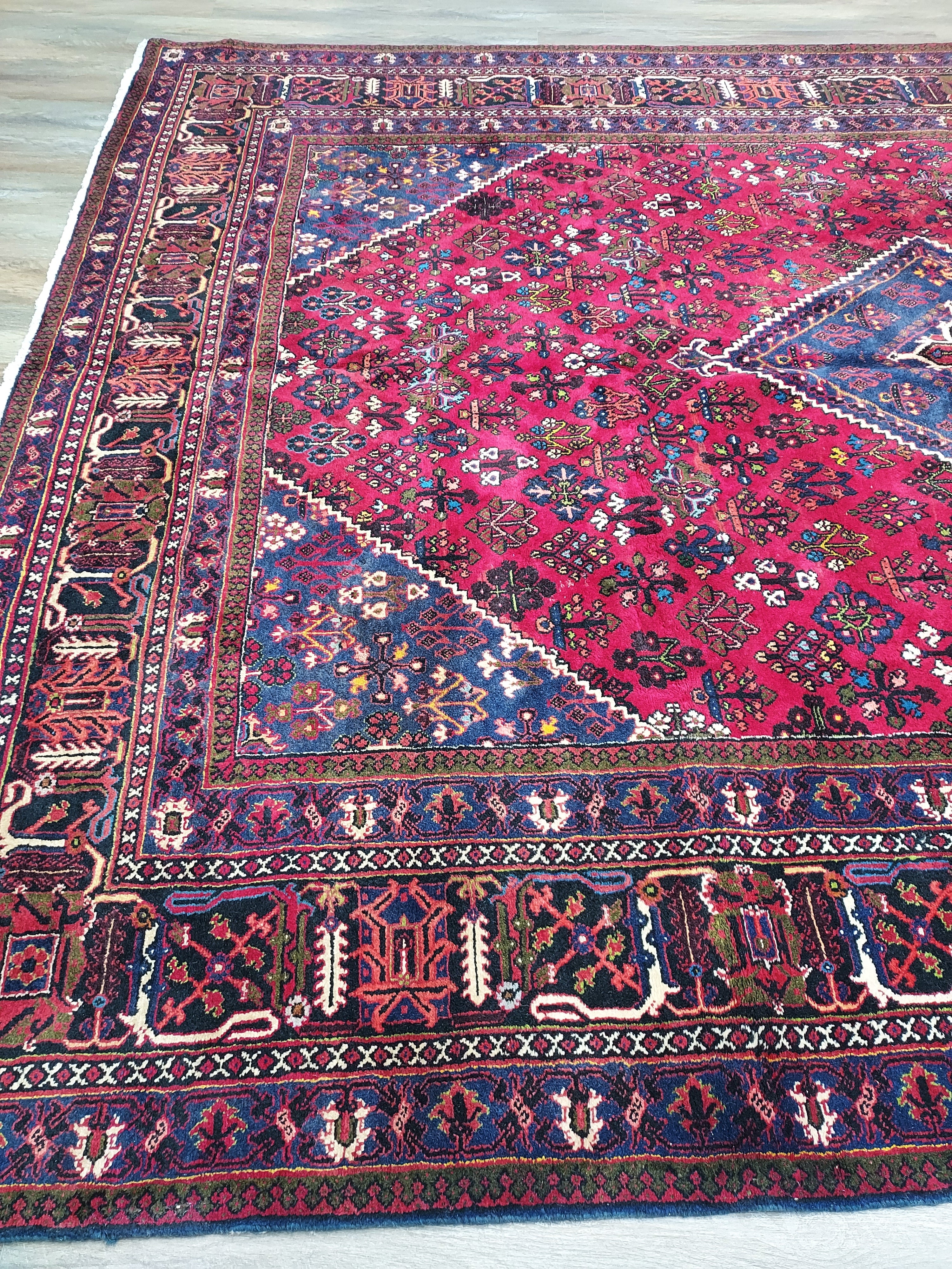Persian Antique Joshegan Red and Navy