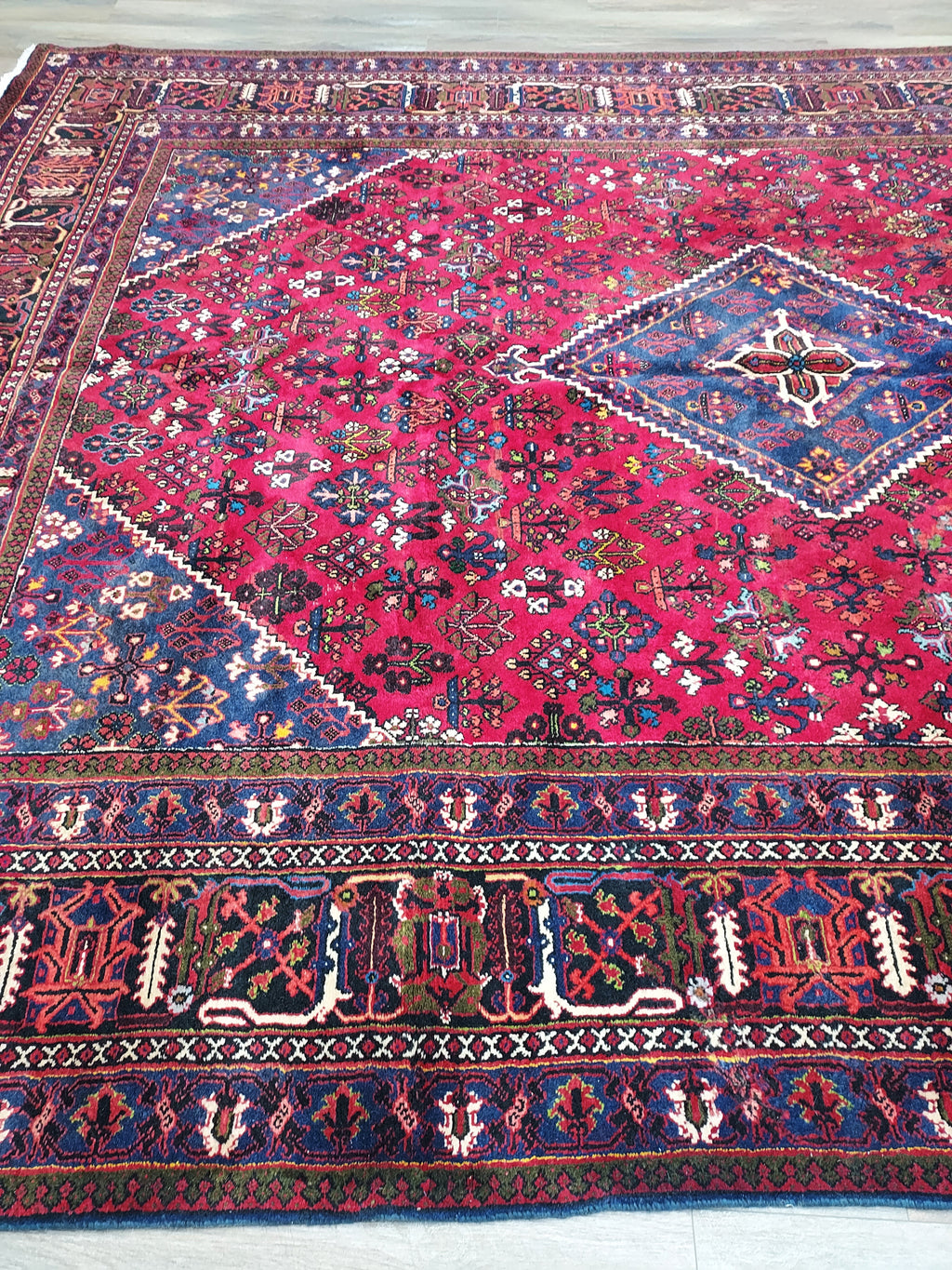 Persian Antique Joshegan Red and Navy