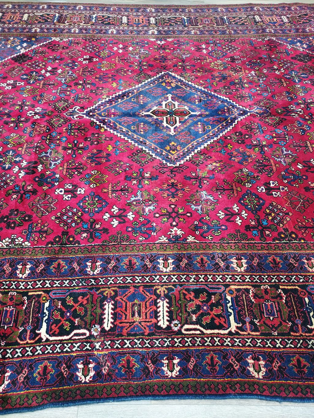 Persian Antique Joshegan Red and Navy
