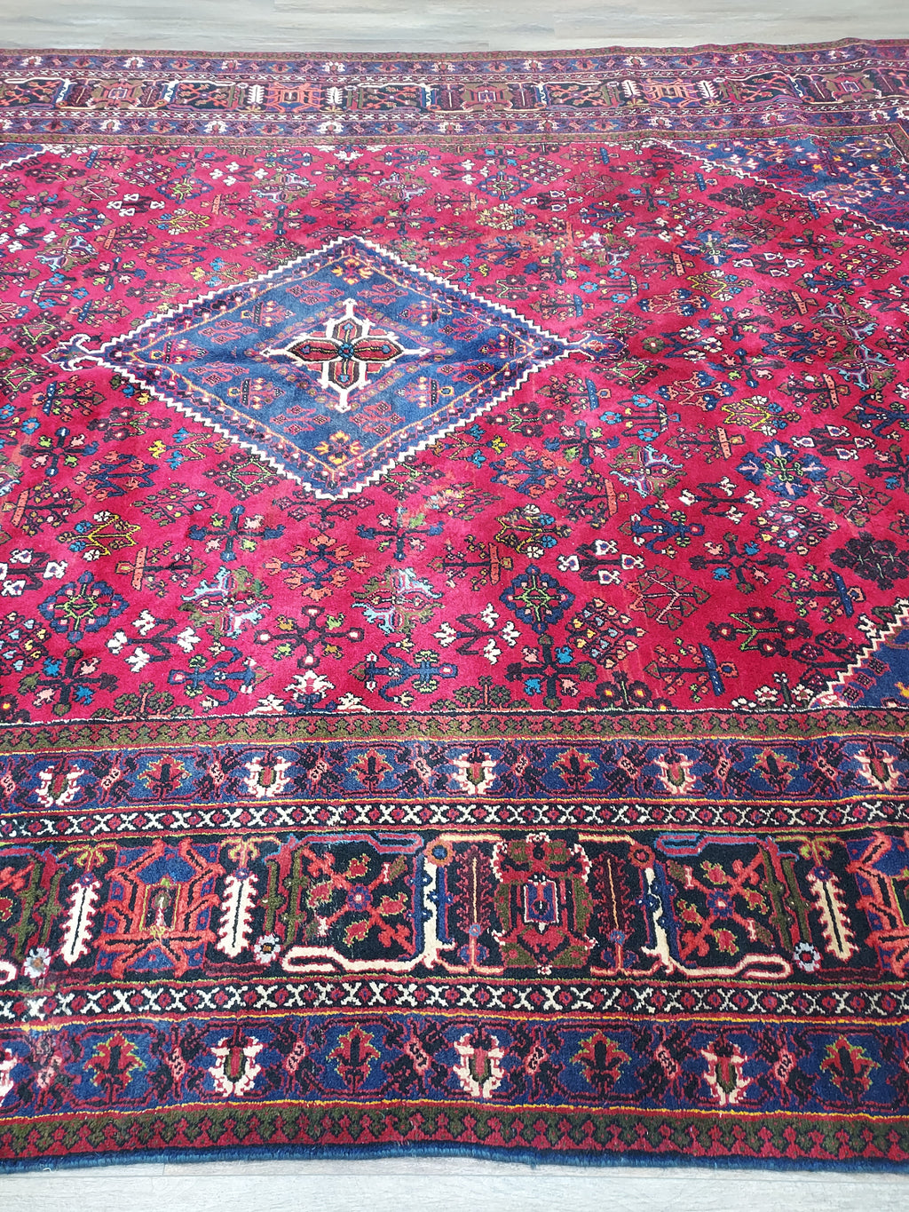 Persian Antique Joshegan Red and Navy