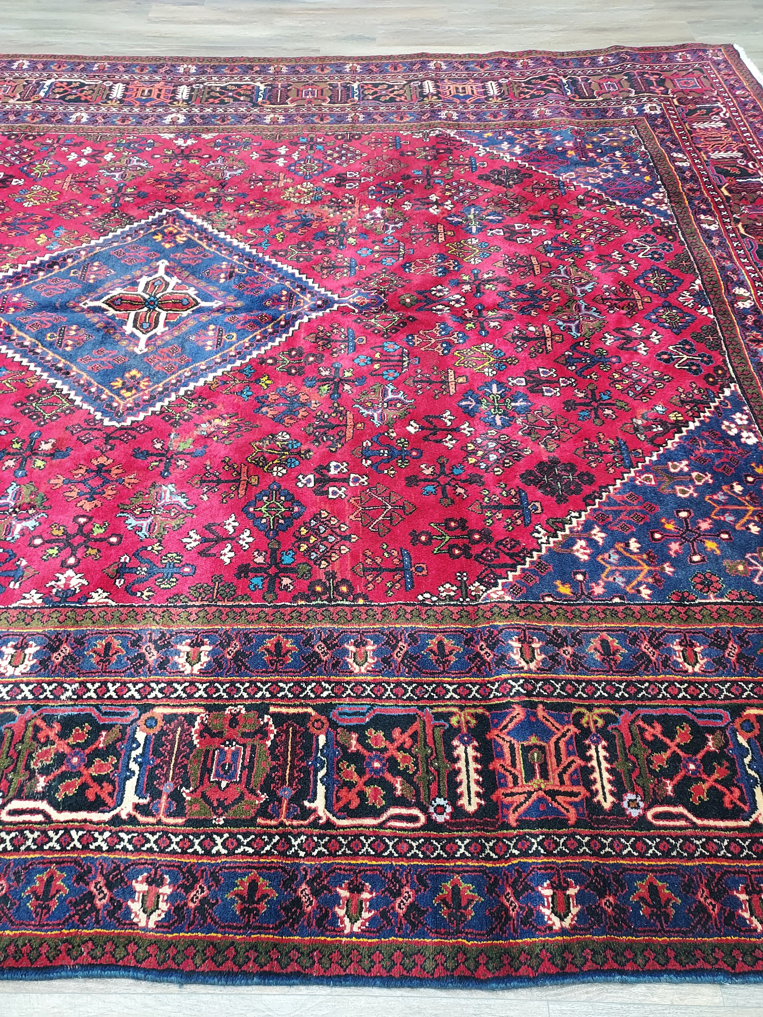 Persian Antique Joshegan Red and Navy