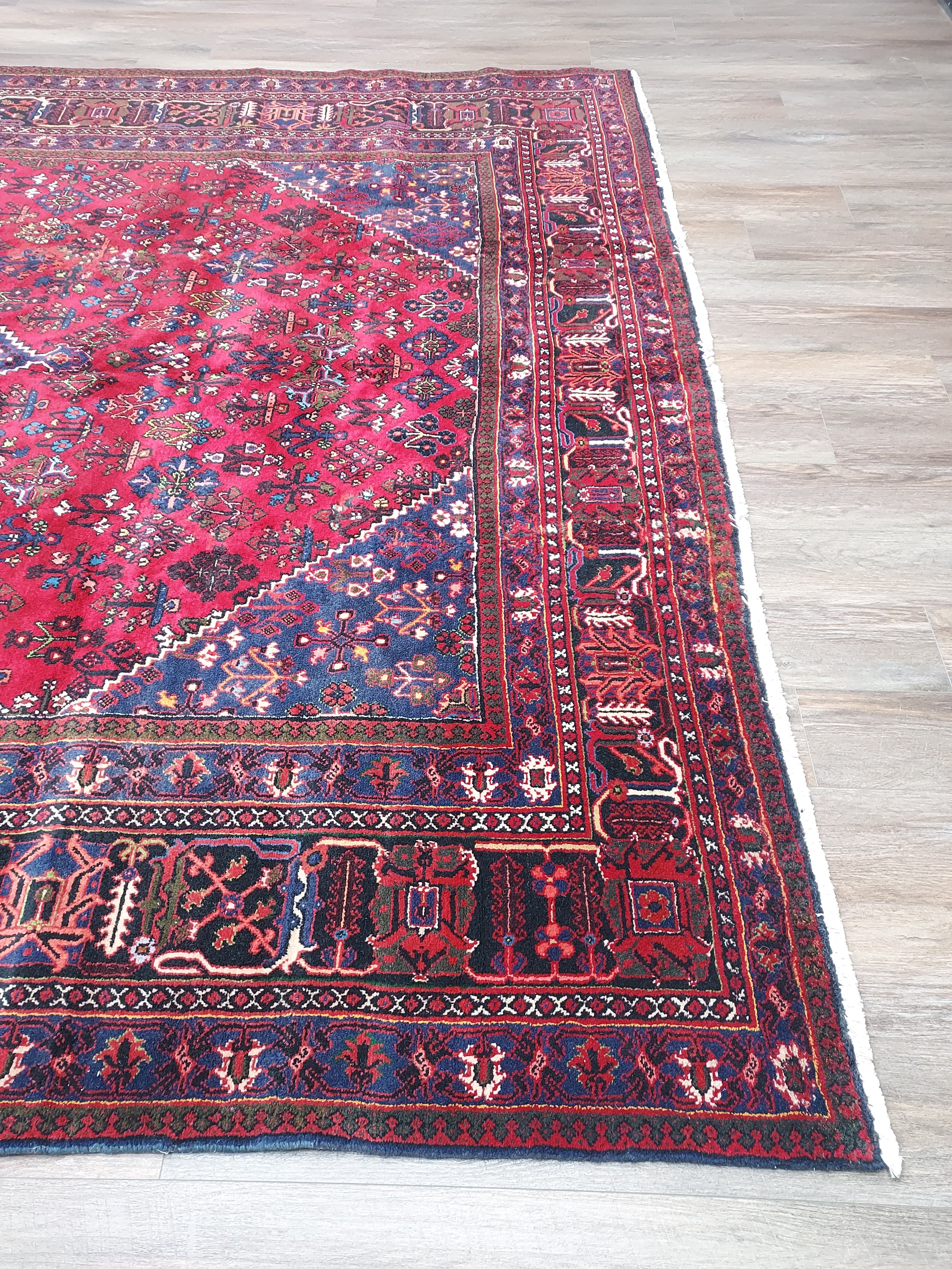 Persian Antique Joshegan Red and Navy
