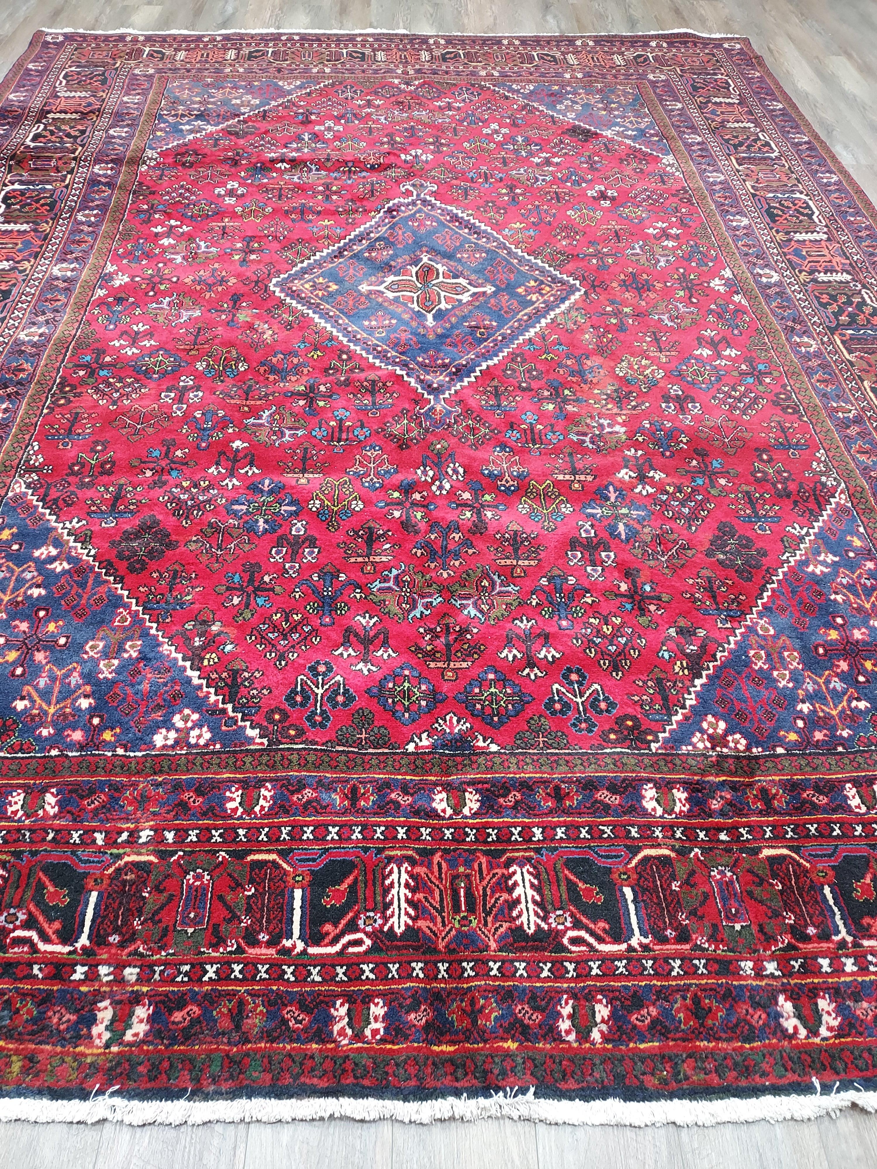 Persian Antique Joshegan Red and Navy
