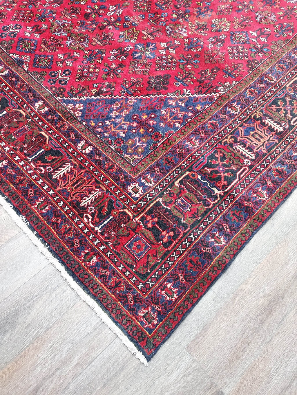 Persian Antique Joshegan Red and Navy