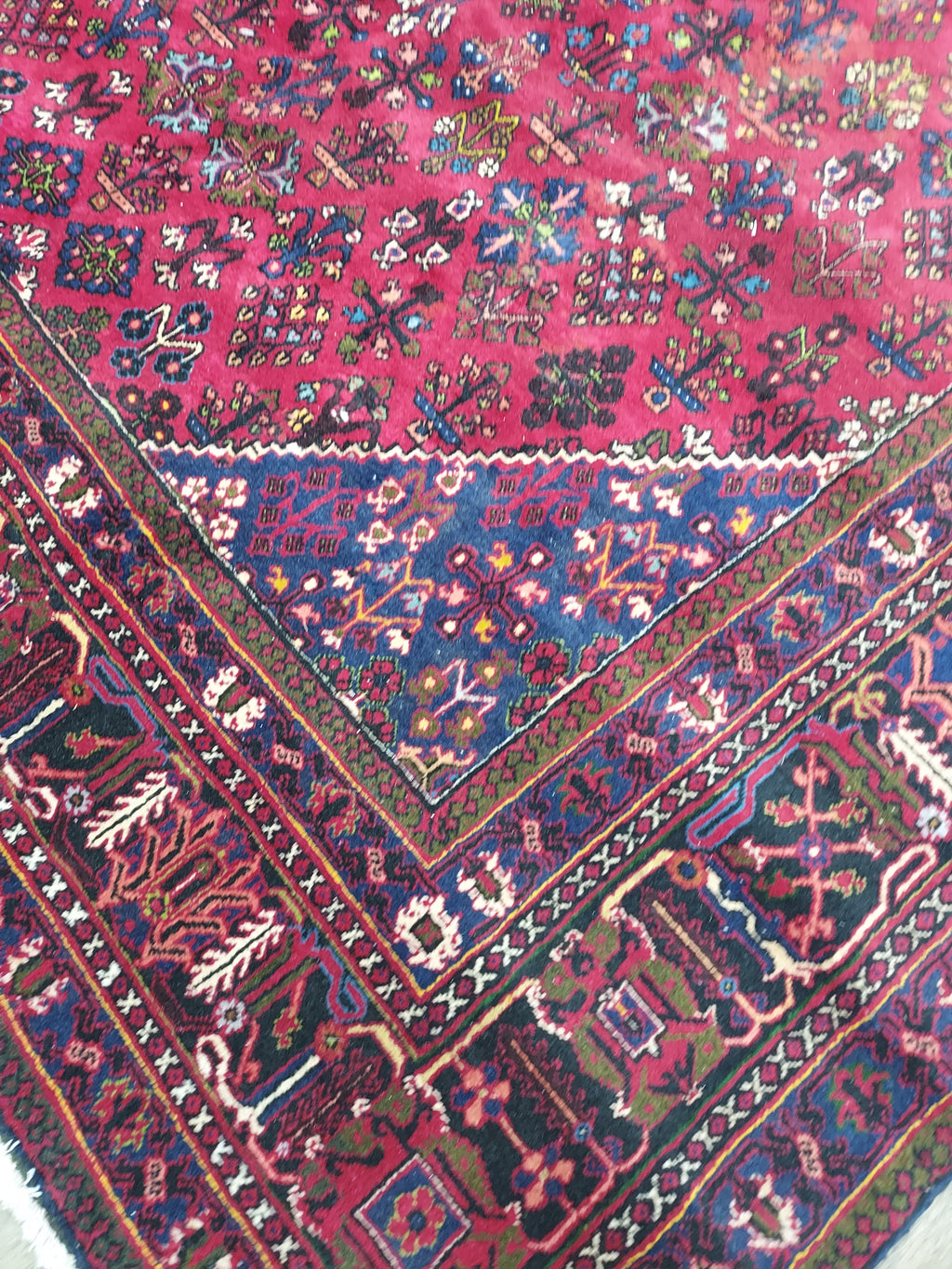 Persian Antique Joshegan Red and Navy
