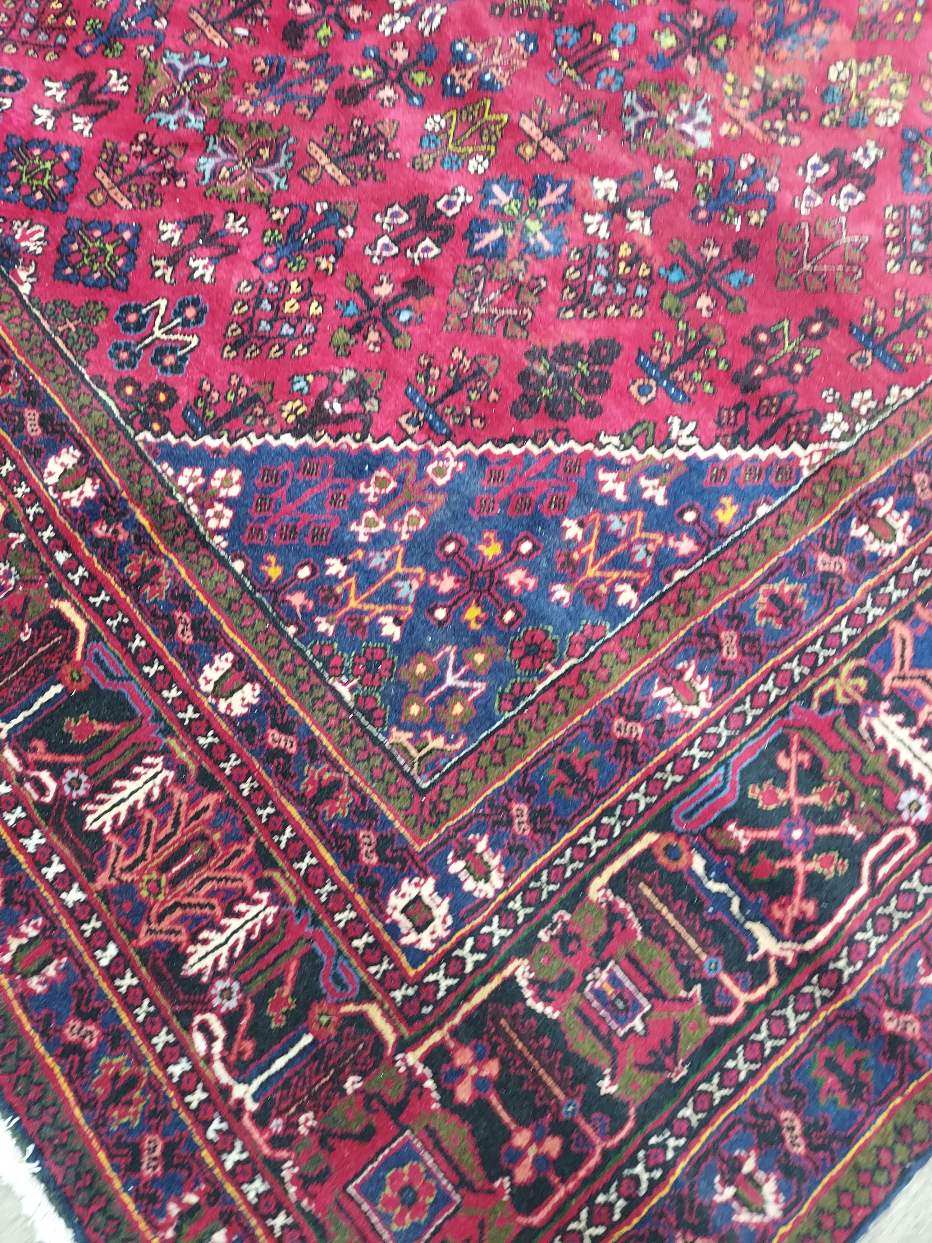 Persian Antique Joshegan Red and Navy