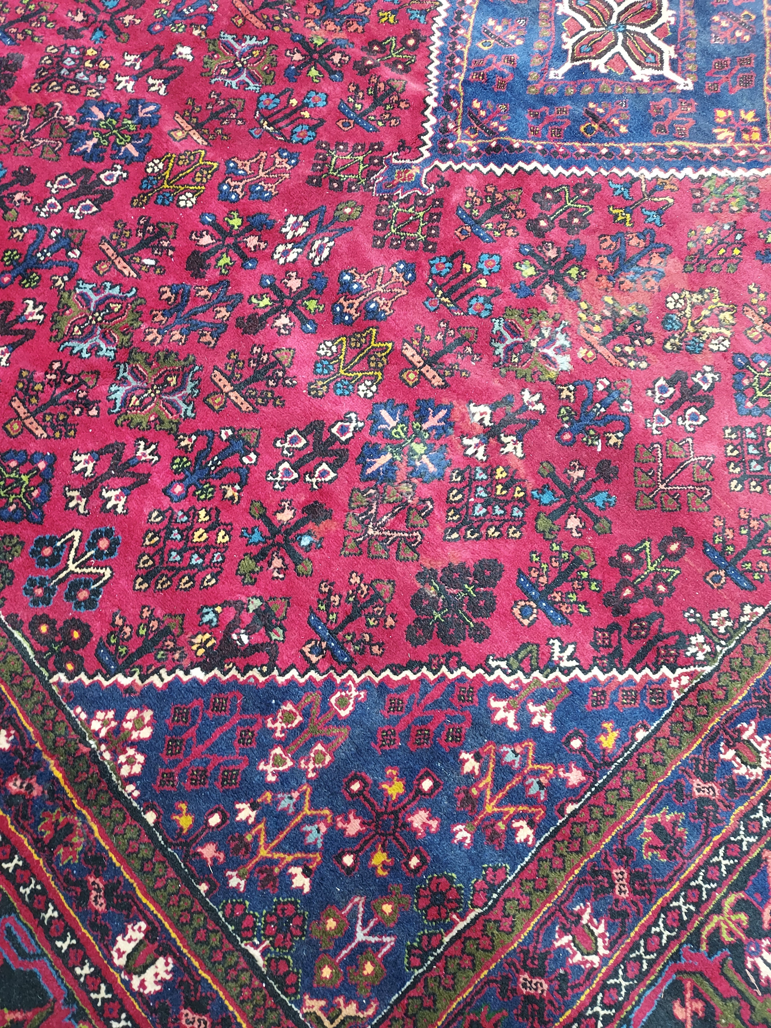 Persian Antique Joshegan Red and Navy