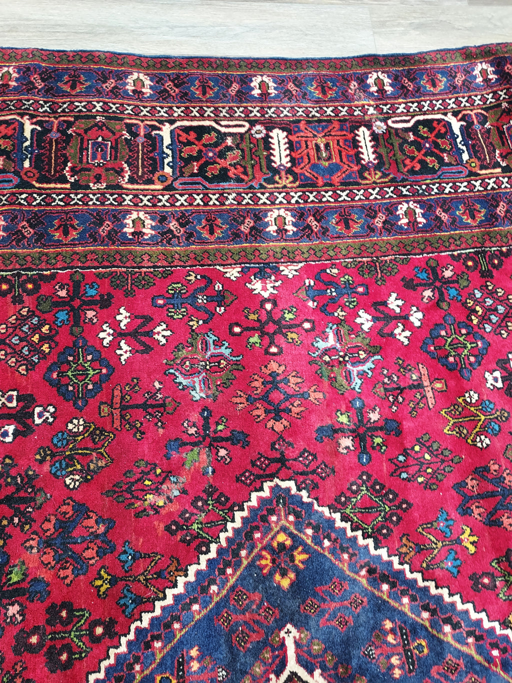 Persian Antique Joshegan Red and Navy