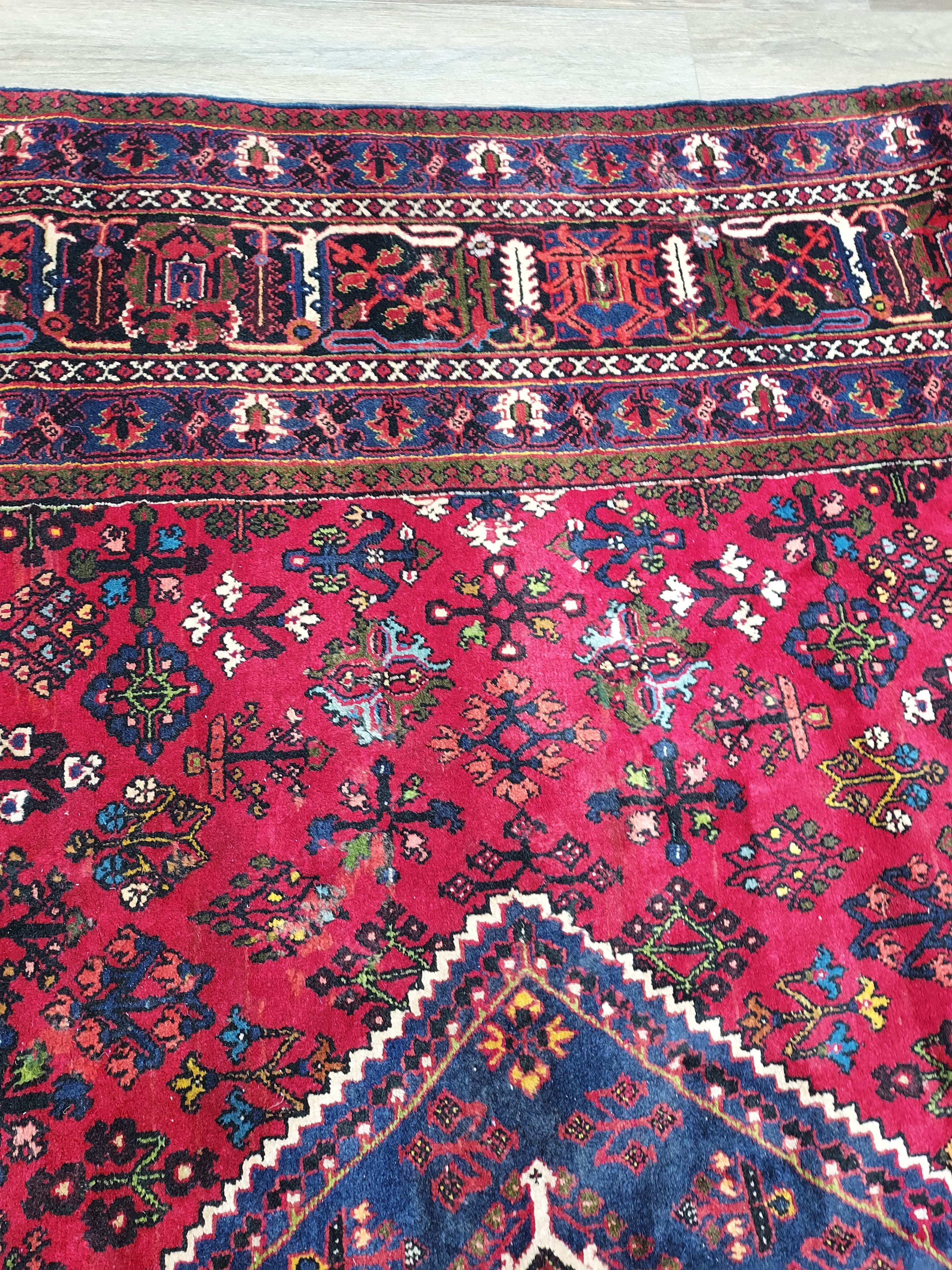 Persian Antique Joshegan Red and Navy