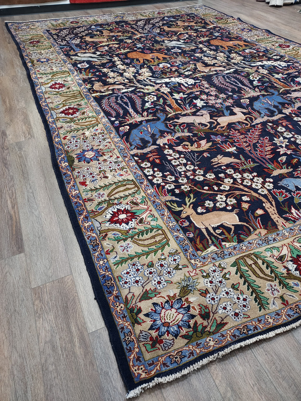 Navy Persian Hunting Rug