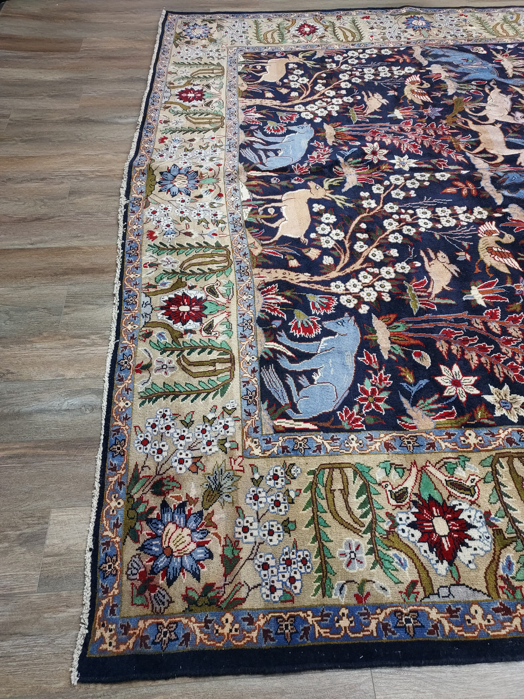 Navy Persian Hunting Rug