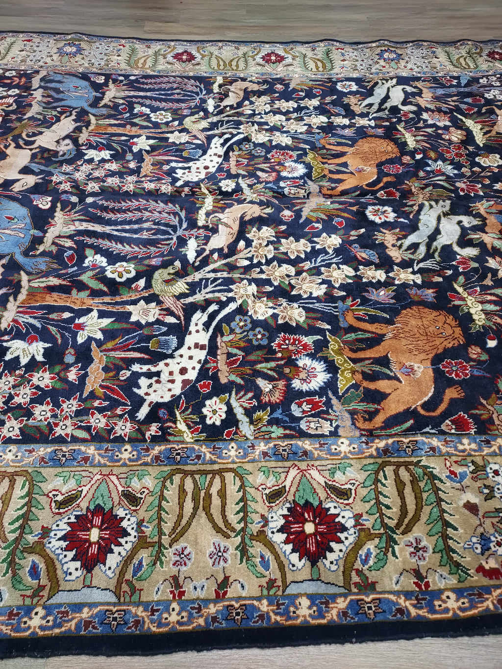 Navy Persian Hunting Rug