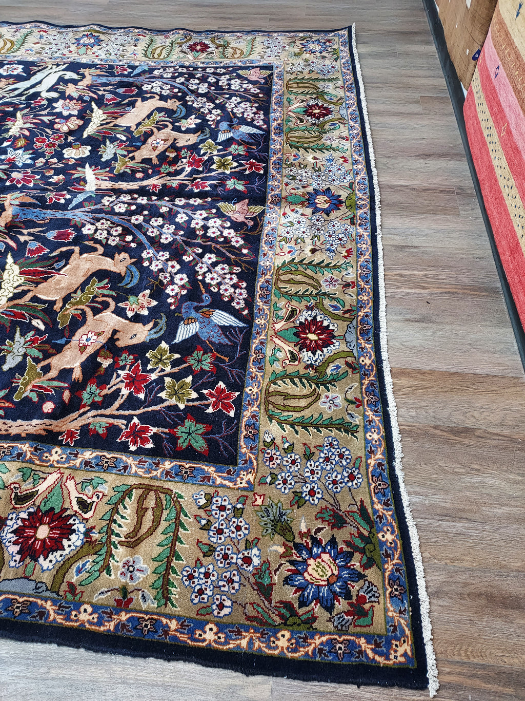 Navy Persian Hunting Rug