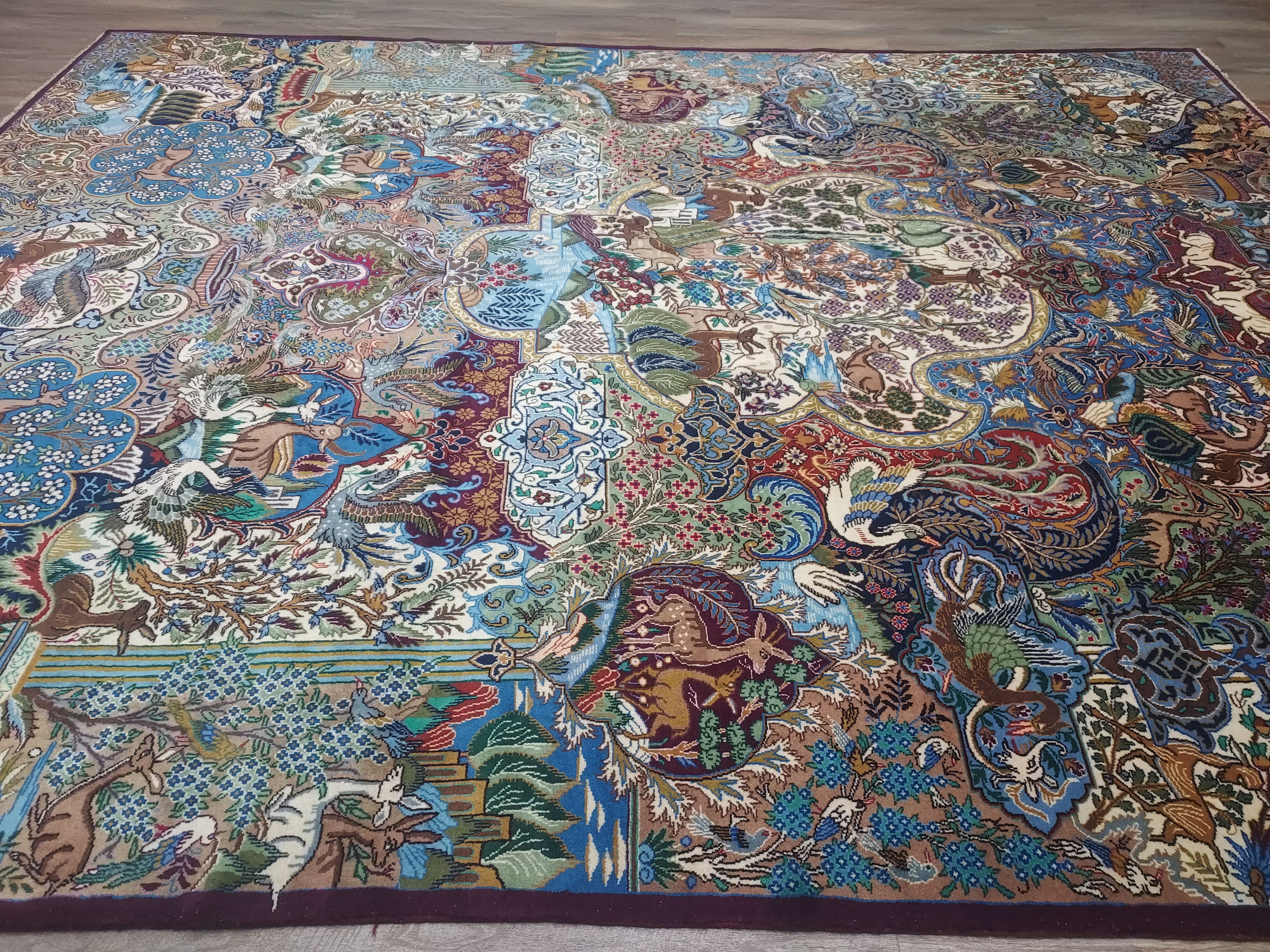 Multicolor Persian Pictorial Statement Rug