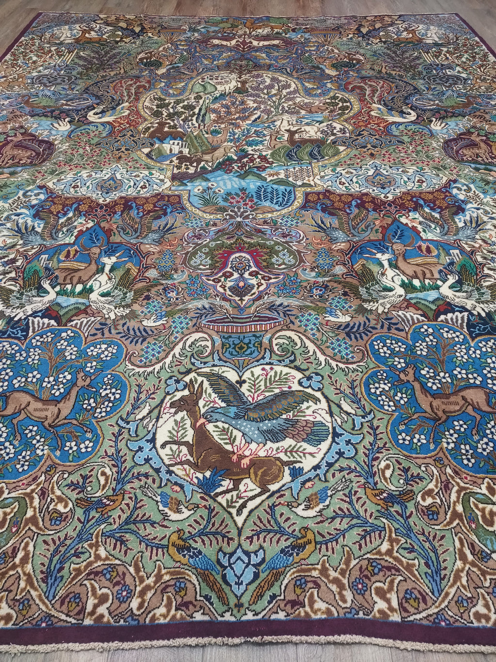 Multicolor Persian Pictorial Statement Rug