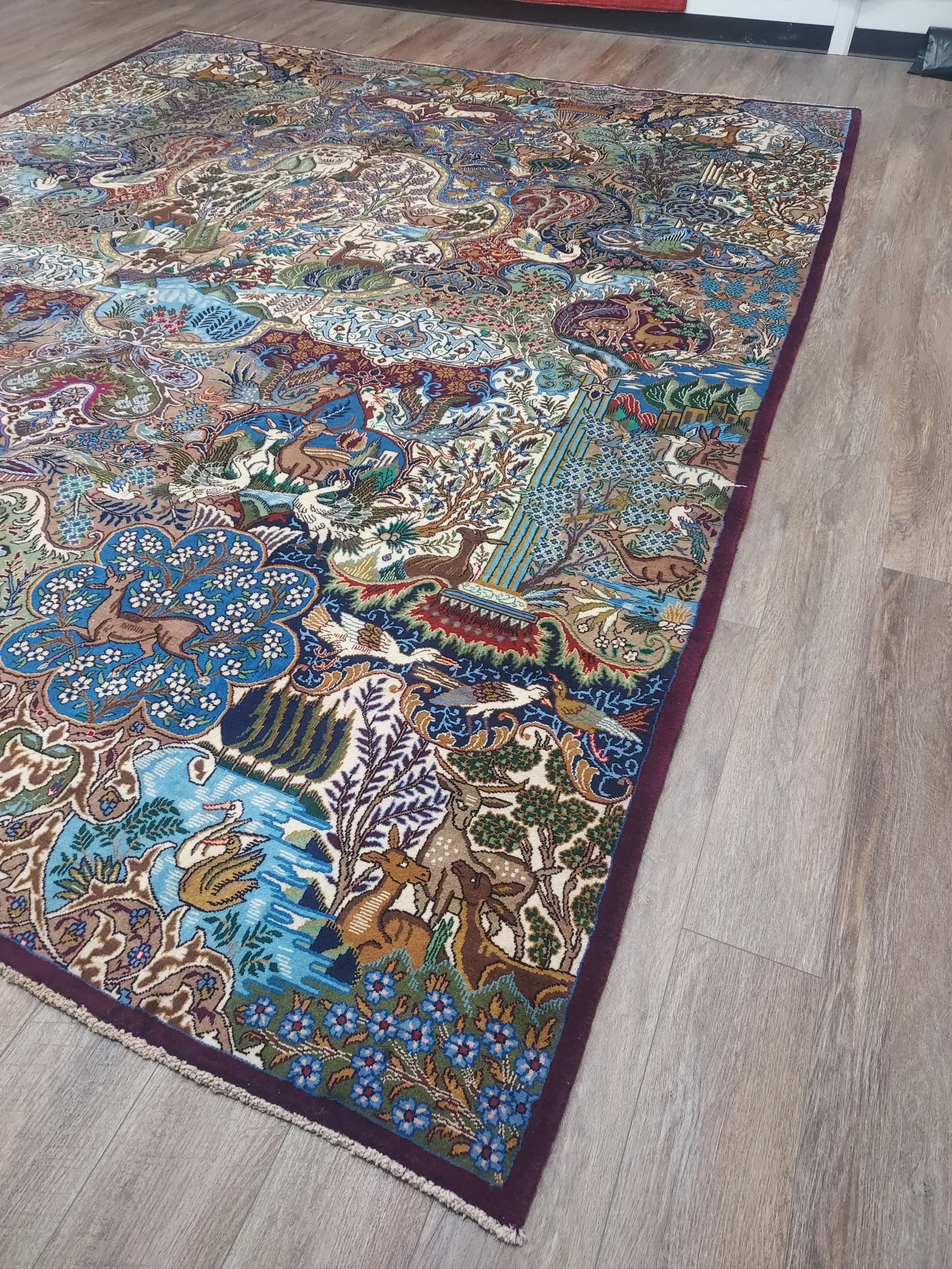 Multicolor Persian Pictorial Statement Rug