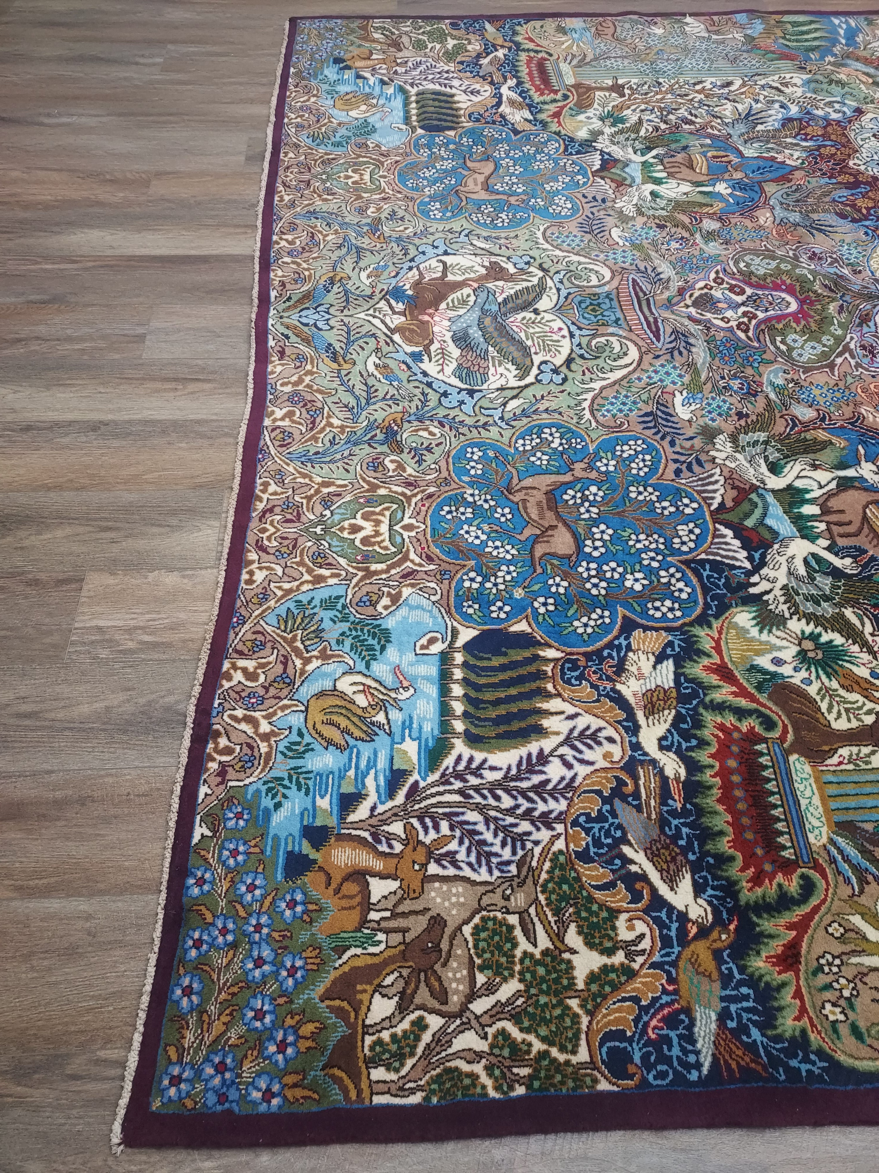 Multicolor Persian Pictorial Statement Rug
