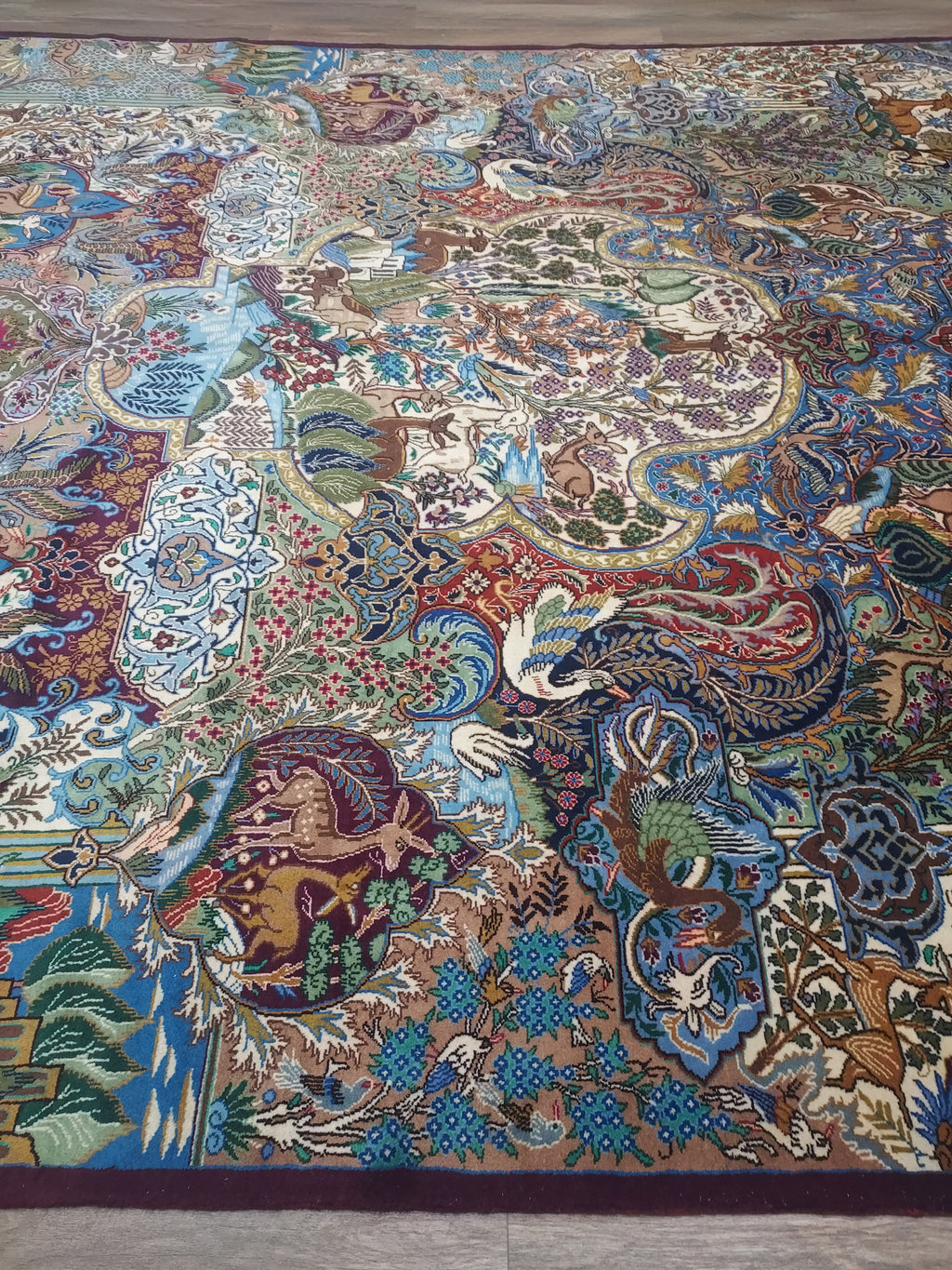 Multicolor Persian Pictorial Statement Rug