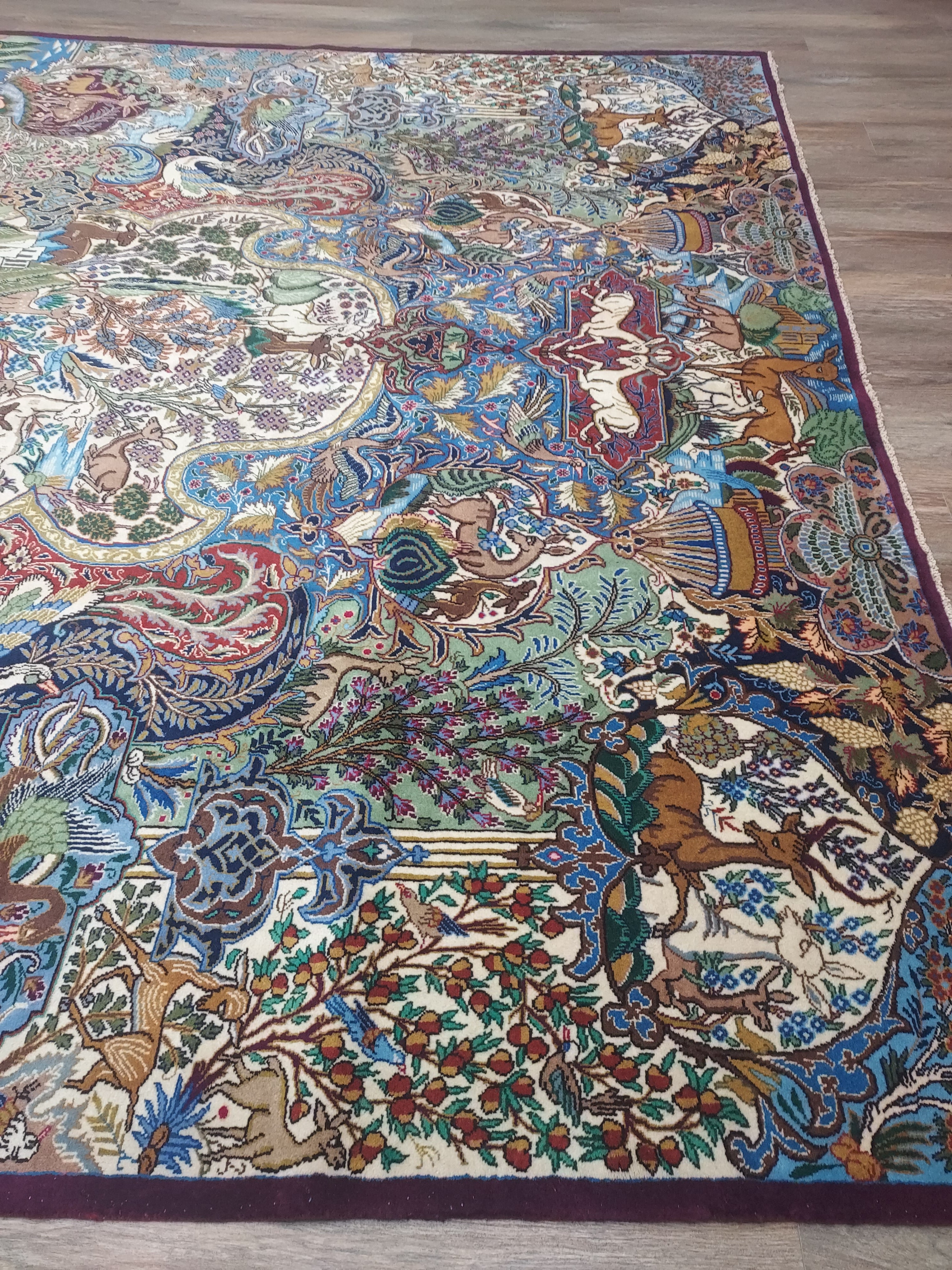 Multicolor Persian Pictorial Statement Rug