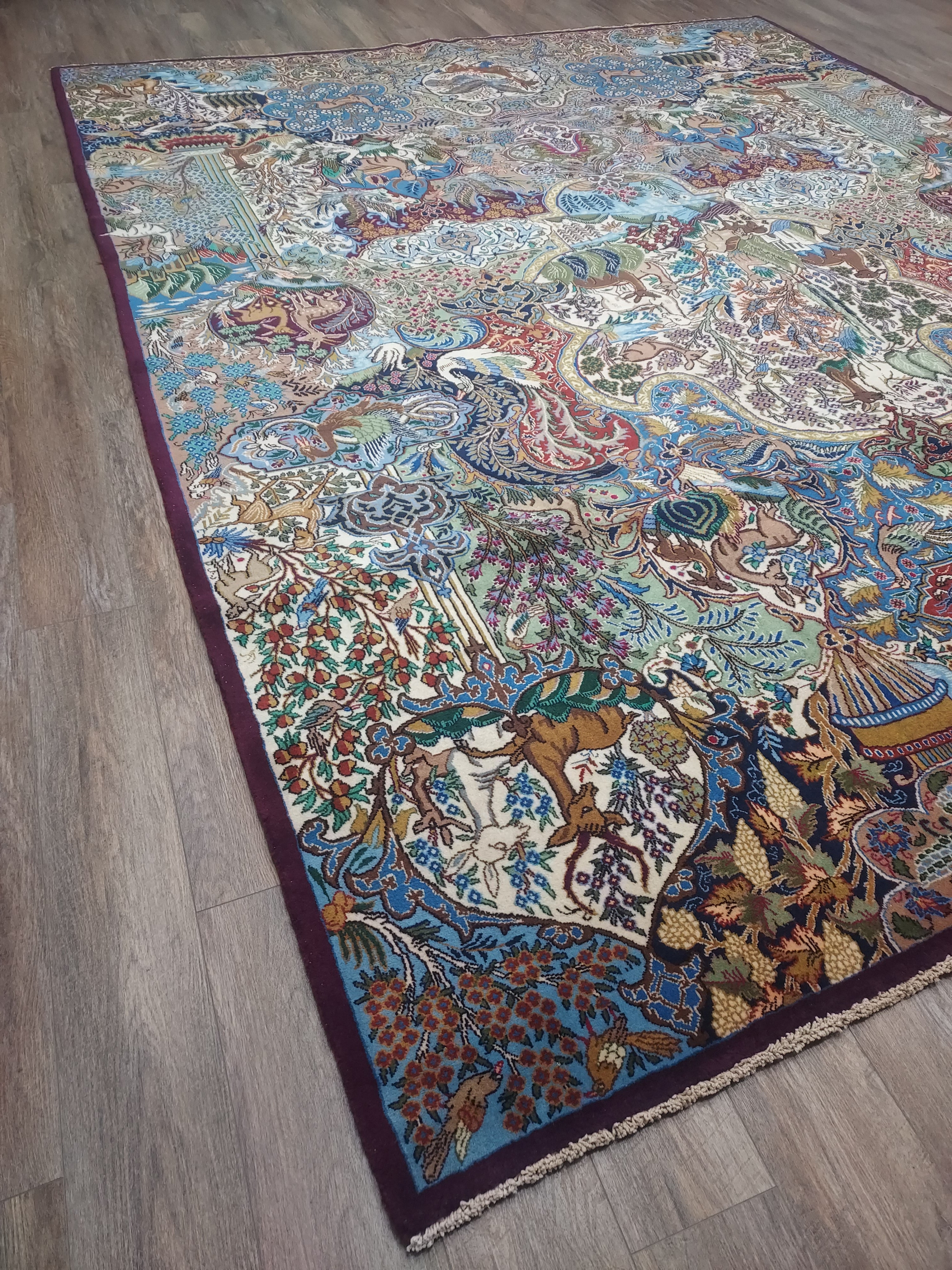 Multicolor Persian Pictorial Statement Rug